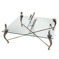 Limited Edition Cast Bronze and Glass Centre Table by Nick Davis, England