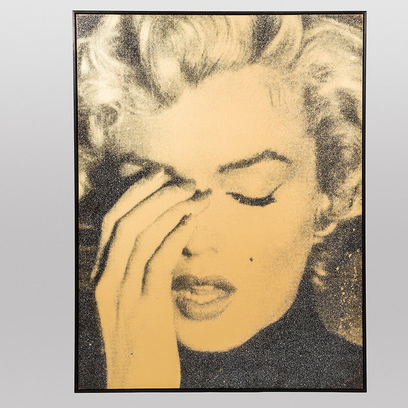 Gold "Marilyn Crying" with Diamond Dust by Russell Young