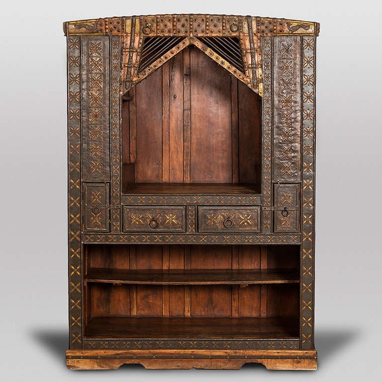 Wood and Iron Berber Dresser, Morocco,19th Century