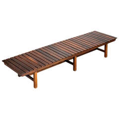 Long Jacaranda Slat Bench