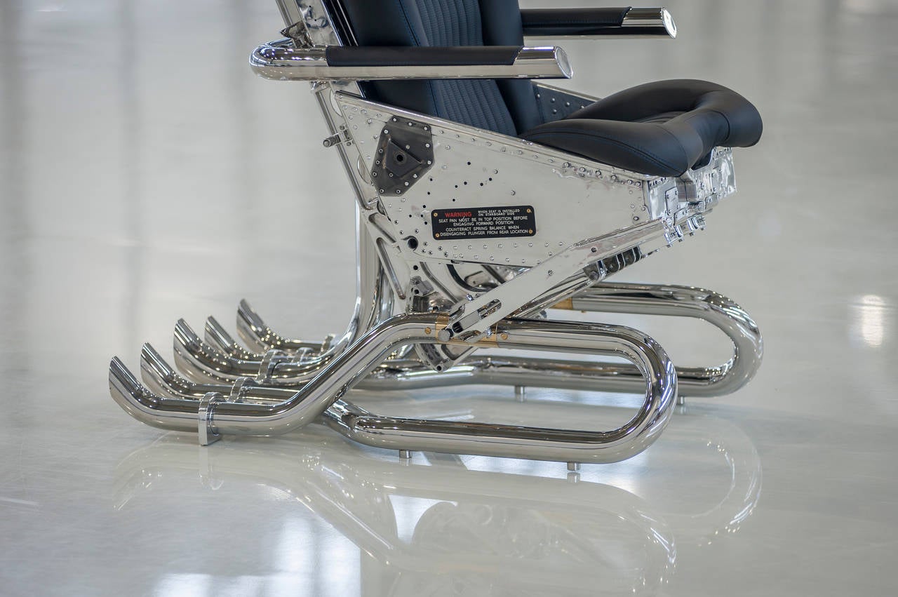 English Martin Baker MK3 Ejection Seat Chair, Black Edition