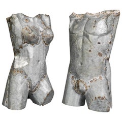 Sculptures de torse zinc