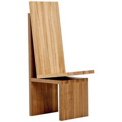 "Chair in Chair" Dining Chair in Oak by Janis Straupe