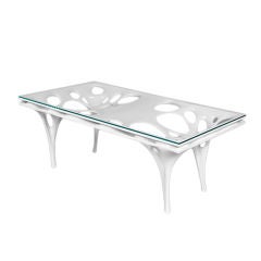 Center "Fabric Table Radiolaria" by Il Hoon Roh in Ivory
