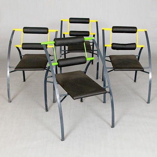 Set of Four Chairs by Mario Botta, Italy, Late 1980s or Early 1990s In Good Condition In London, GB