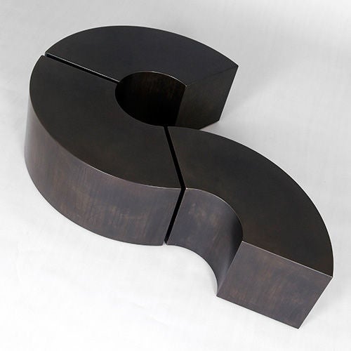 French 'Euclide' Steel Centre Table Structure by Stephane Ducatteau For Sale