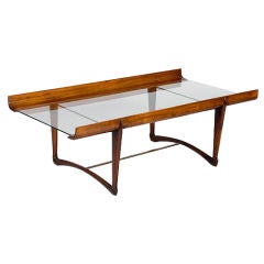 Unusual  Centre Table with Metal Stretcher, Brazil, 1950s