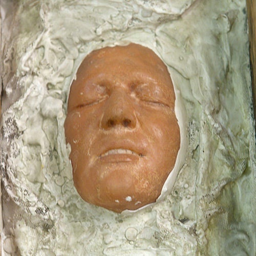 Wall Sculpture Featuring Four Resin Faces, England, 1940s 2