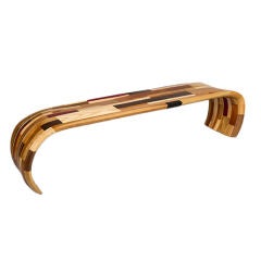 Unique Bench in Mixed Timber by Ian Spencer & Cairn Young