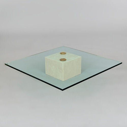 Late 20th Century Marble & Glass Coffee Table by Saporiti (attrib.), Italy, 1970s