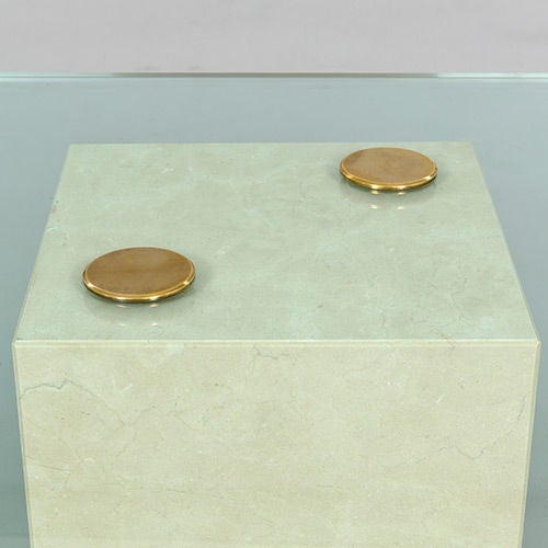 Marble & Glass Coffee Table by Saporiti (attrib.), Italy, 1970s 1