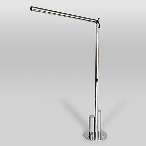 Italian Adjustable Chrome Floor Lamp attributed to Nanda Vigo