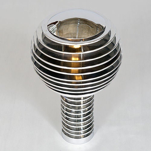 French Chrome Table Lamp, France, c1970s