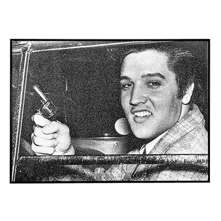 "Elvis Pistol 1960" Diamond Dust Screen Print by Russell Young