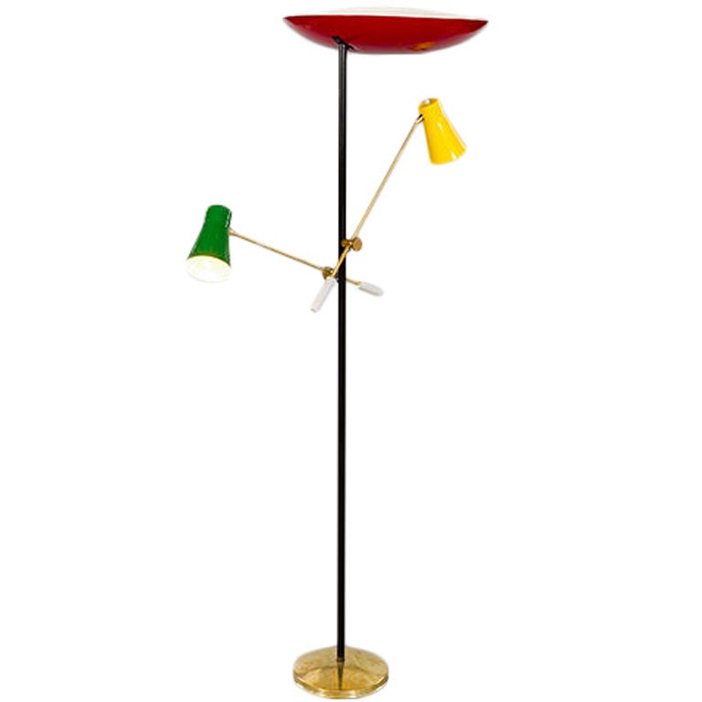 Stilnovo Style Standing Lamp, Italy, 1950s