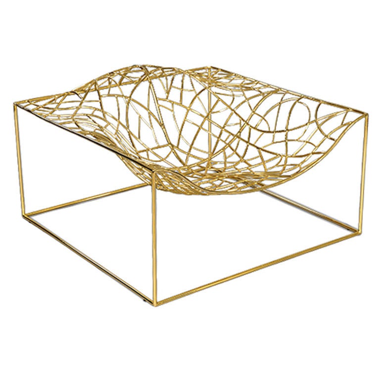 Limited Edition "Ad-Hoc" Gold Chair by Jean-Marie Massaud