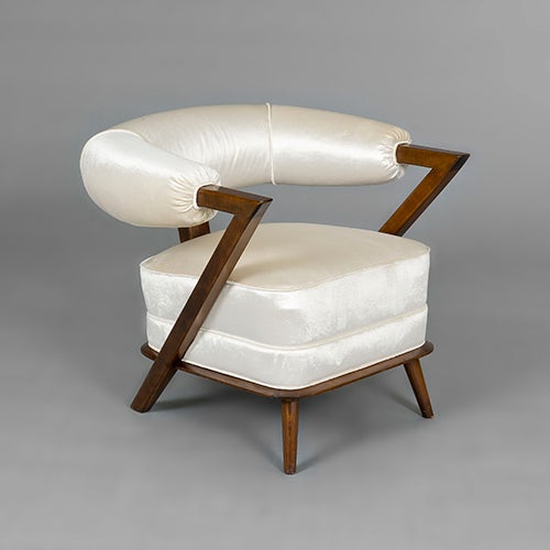Pair of Z-Arm Armchairs, Italy, 1960s