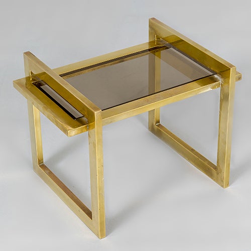 Set of Brass Nesting Tables, Italy, circa 1950s In Good Condition For Sale In London, GB