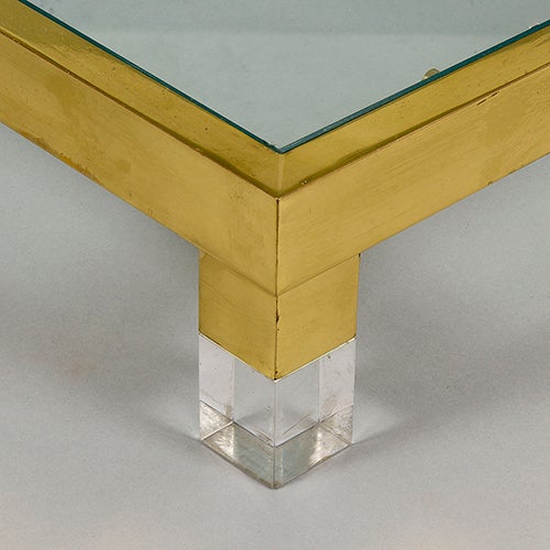 Brass and Lucite Centre Table, Italy, c1970s 1