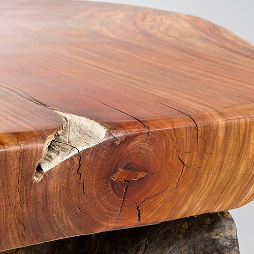 French Narra Wood Low Centre Table by Alex Cayet, France