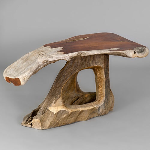 Narra wood desk or dining table by Alex Cayet, France, contemporary.

Unlike many of Cayet's Narra designs, this table is made from two seprate pieces.

The Philippine Narra wood, taken from fallen trees to prevent impacting on the natural