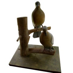 Wood Carving of Passenger Pigeons