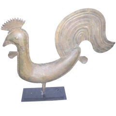 Antique Folky 19th Century Rooster Weathervane