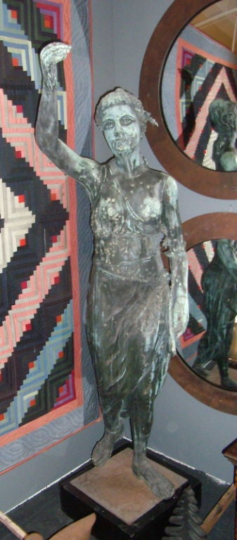 Rare And Unusual Garden Sculpture Of A Lady