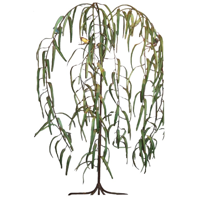Rare Metal Weeping Willow Tree For Sale
