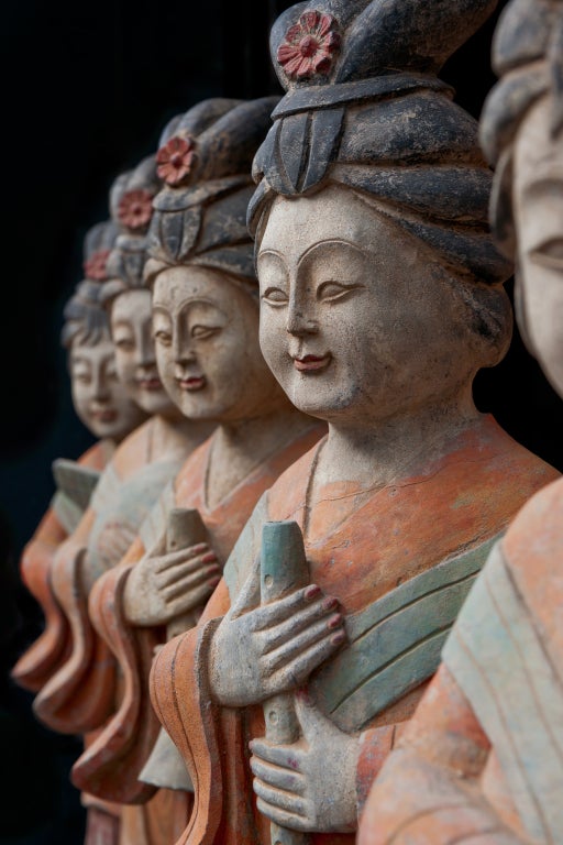 Rare and Possibly Unique Stone Garden Figures of Musicians