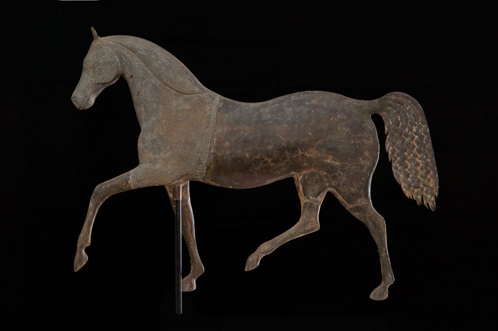 rare 1/2 cast horse weathervane made by J. Howard and Company.  Bridgewater Ma.
A truly magnificent sculpture.