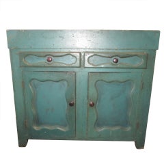 Antique Blue Painted Drysink