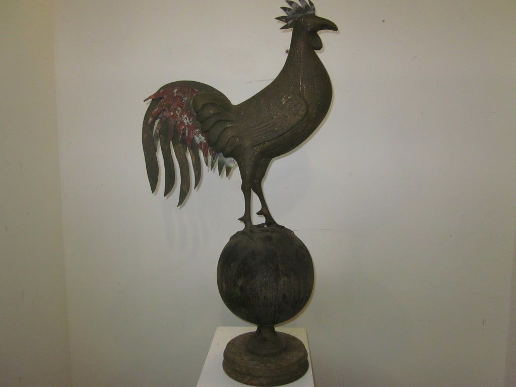 Carved wooden Rooster