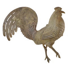 Antique Cast Iron Rooster Weathervane