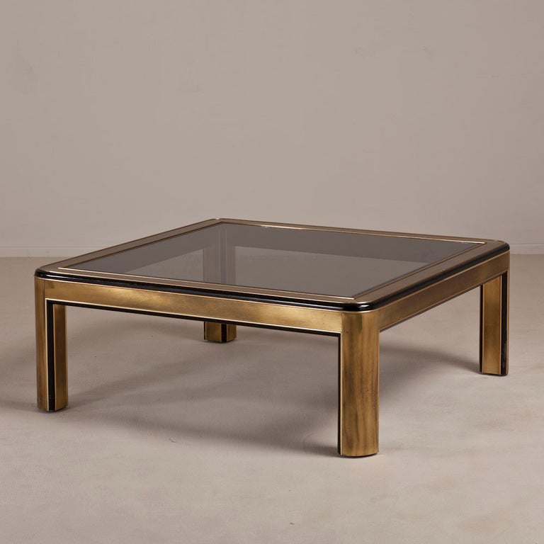 A Black and Brass Mastercraft Designed Coffee Table 1970s at 1stdibs