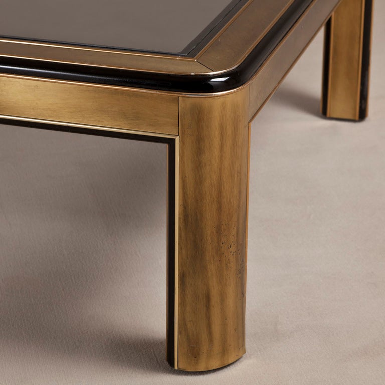A Black and Brass Mastercraft Designed Coffee Table 1970s at 1stdibs