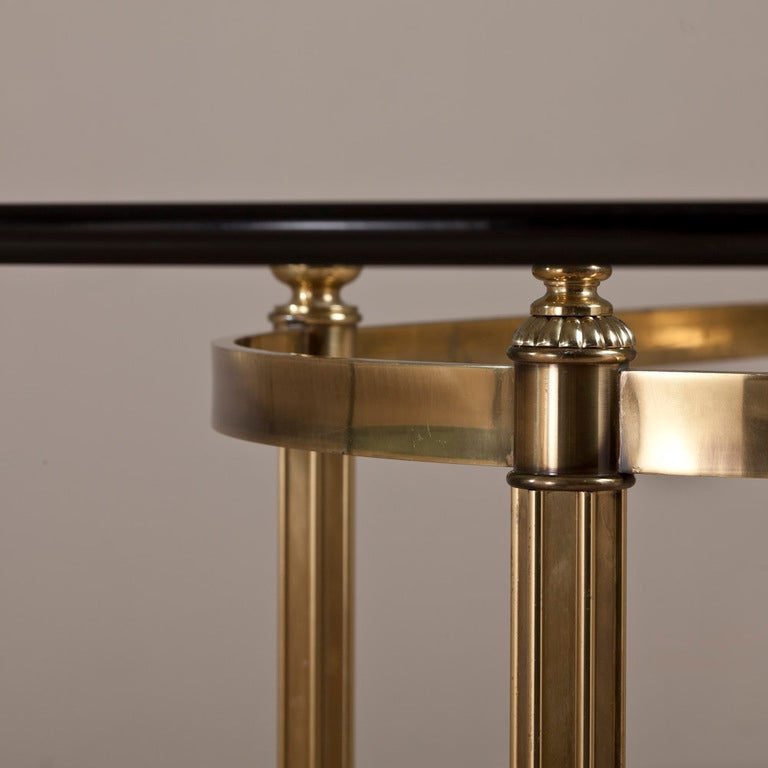 Large Brass Based Brass Desk/Centre Table, 1960s In Good Condition For Sale In London, GB