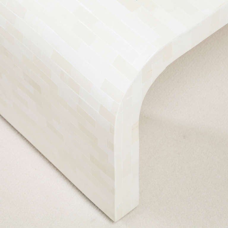 Late 20th Century A Tessellated Bone Waterfall Swivel Extending Coffee Table 1970s