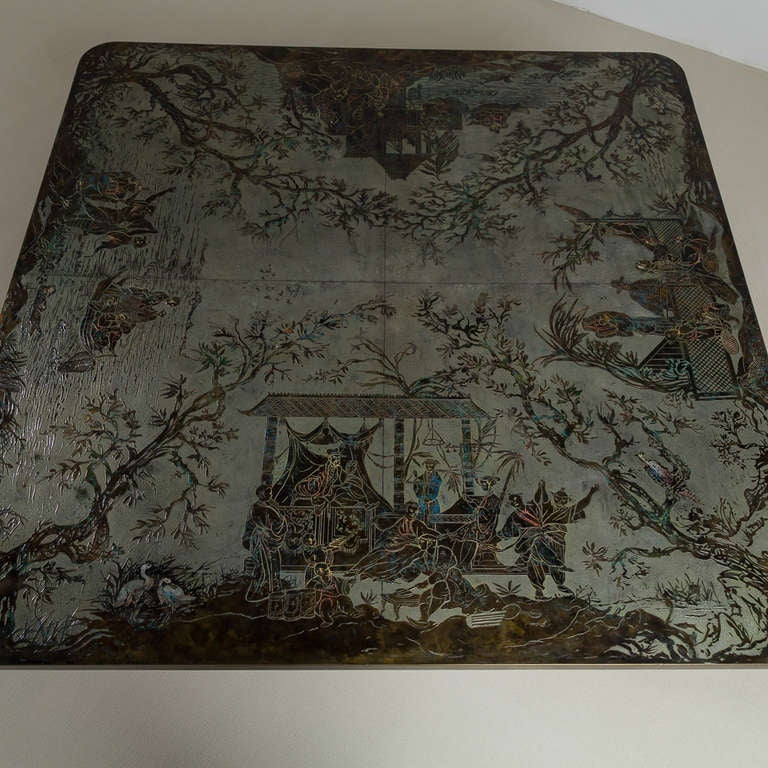 Bronze A Rare Centre Table by Philip and Kelvin LaVerne circa 1965