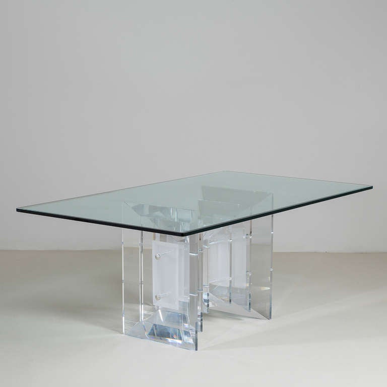 An Exceptional Lucite Dining Table 1970s