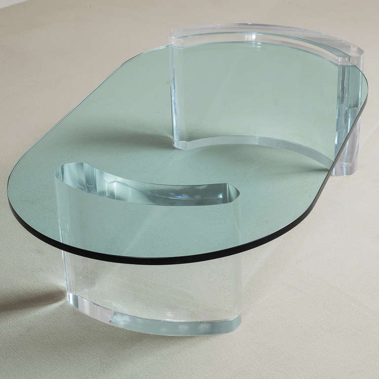 Late 20th Century A Superb Lucite Coffee Table circa 1975