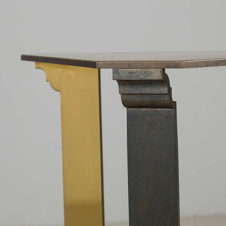 A Pair of Brass Console Tables by John Saladino for Baker 1984 1