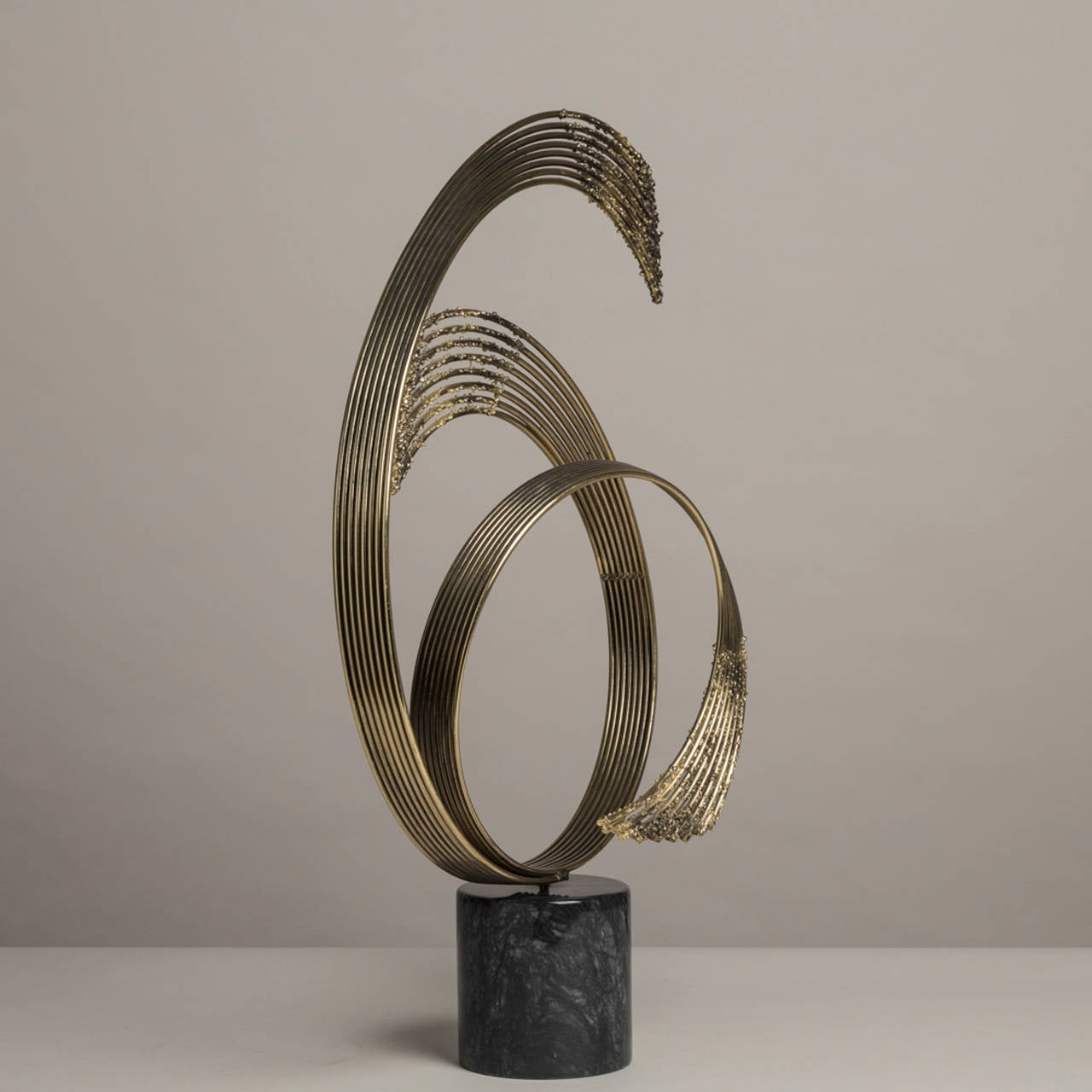 Late 20th Century A Bronze Wave Table Sculpture by Curtis Jere 1970s