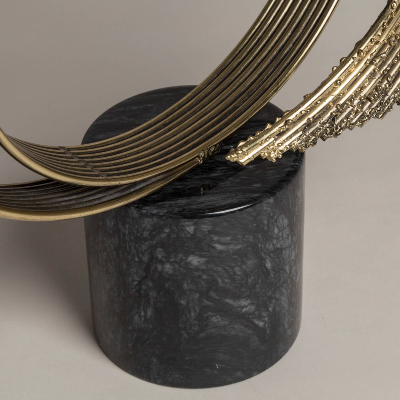 A Bronze Wave Table Sculpture by Curtis Jere 1970s 1
