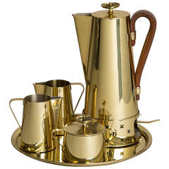 A Superb Original Five Piece Coffee Set by Parzinger 1950s