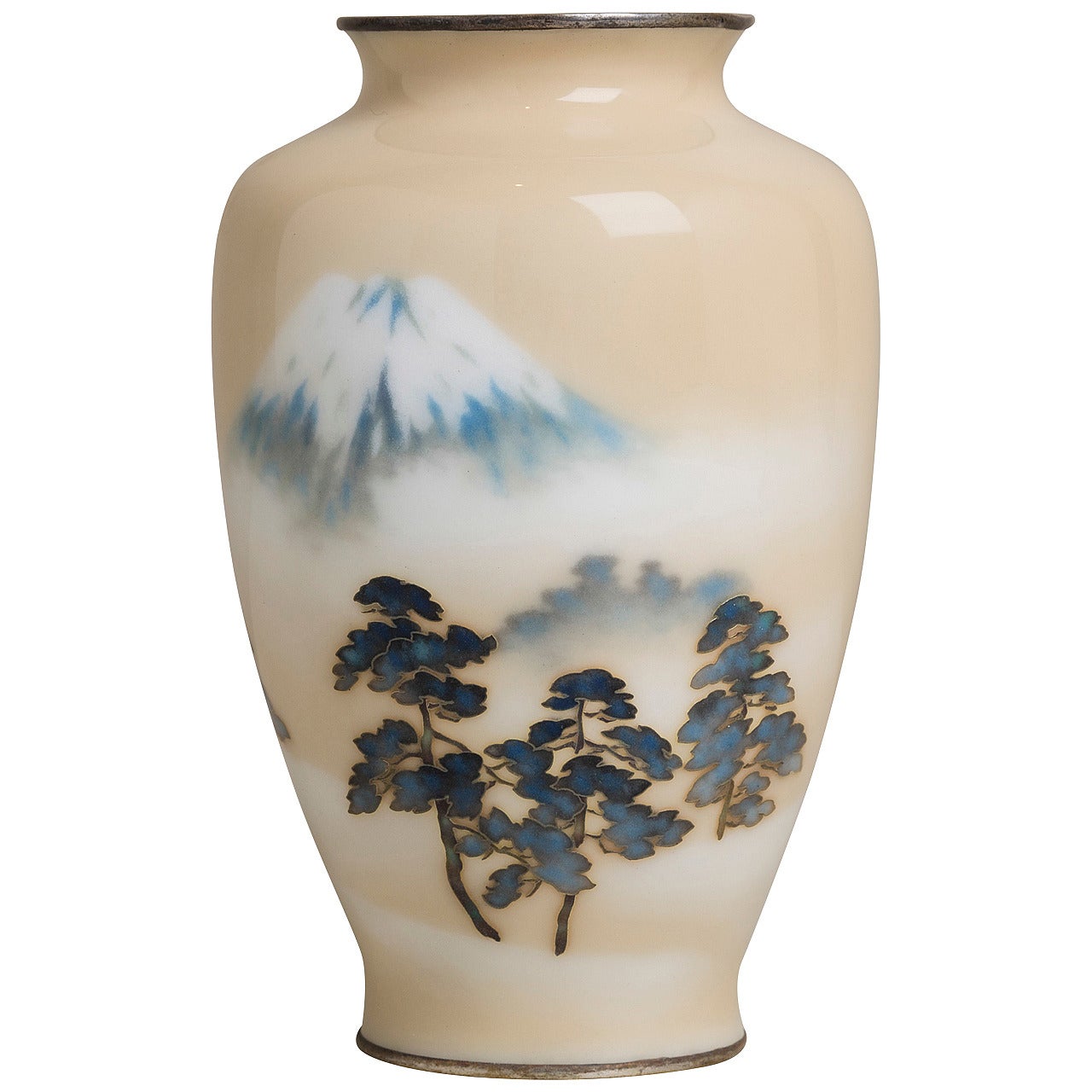 Japanese Cloisonné Enamel Vase by Ando, circa 1930 For Sale