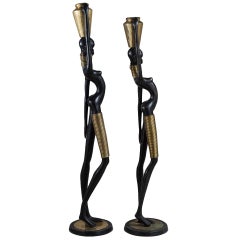 A Matched Pair of Hagenauer Inspired Nude Floor Sculptures 1970s