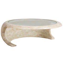 A Maitland Smith Cantilevered Tessellated Stone Coffee Table 1980s