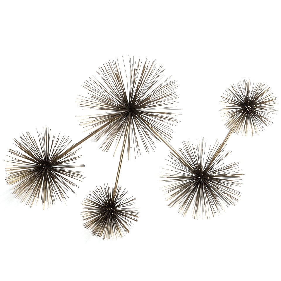 A PomPom Metal Wall Sculpture by Curtis Jere 1979