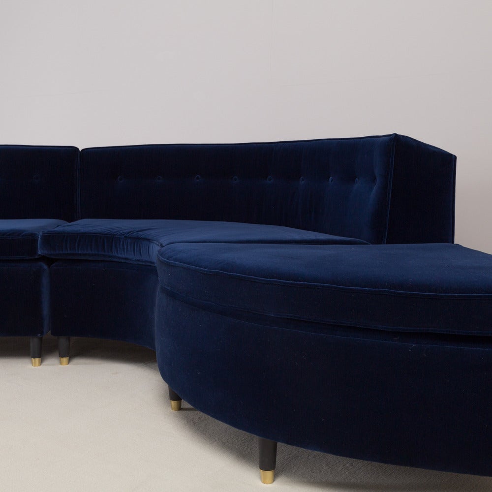 British Two-Part Buttoned Back Sectional Sofa by Talisman Bespoke